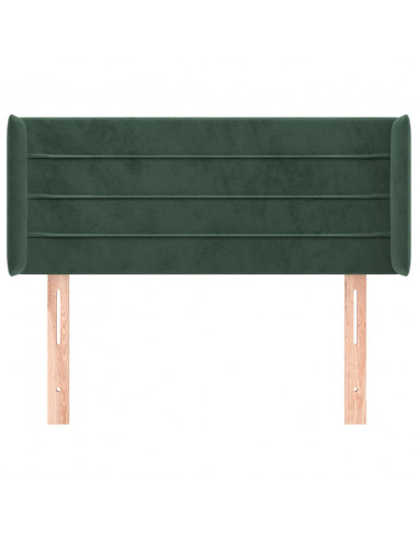 Testiera ad Orecchio Verde Scuro 93x16x78/88 cm in Velluto