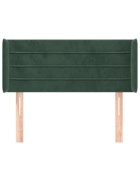 Testiera ad Orecchio Verde Scuro 93x16x78/88 cm in Velluto