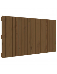 Testiera da Parete Miele 127,5x3x60cm in Legno Massello di Pino 2