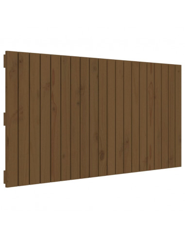 Testiera da Parete Miele 127,5x3x60cm in Legno Massello di Pino