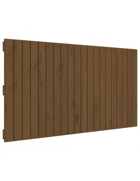 Testiera da Parete Miele 127,5x3x60cm in Legno Massello di Pino