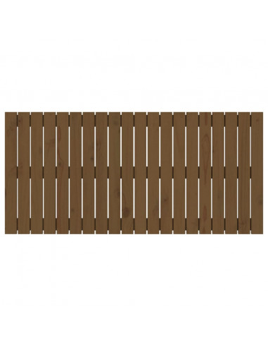 Testiera da Parete Miele 127,5x3x60cm in Legno Massello di Pino