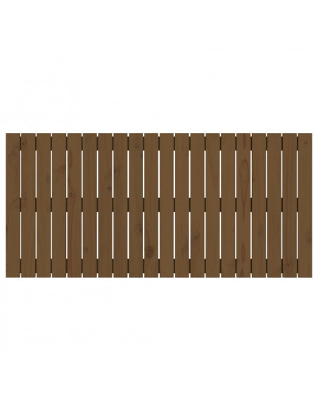 Testiera da Parete Miele 127,5x3x60cm in Legno Massello di Pino