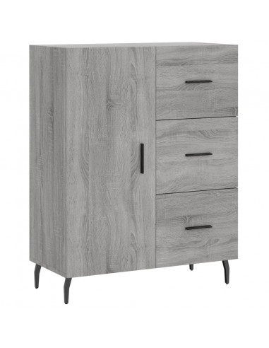 Credenza Grigio Sonoma 69,5x34x180 cm in Legno Multistrato
