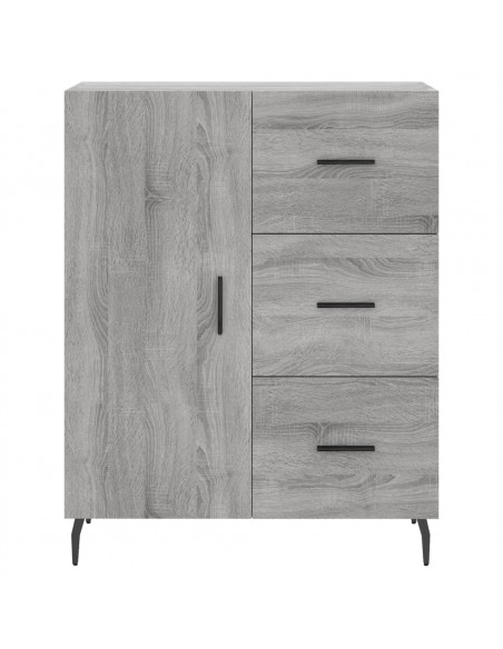 Credenza Grigio Sonoma 69,5x34x180 cm in Legno Multistrato