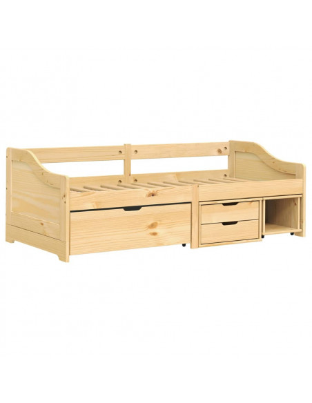 Dormeuse 3 Cassetti 90x200 cm Legno Massello Pino IRUN