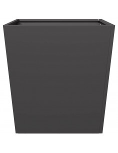 Fioriere da Giardino 2 pz Nere 50x50x50 cm in Acciaio 2