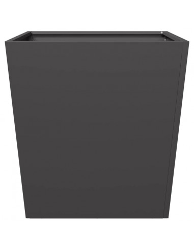 Fioriere da Giardino 2 pz Nere 50x50x50 cm in Acciaio