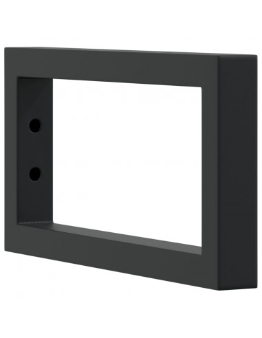 Reggimensole per Lavabo 2 pz Nere Rettangolari in Acciaio