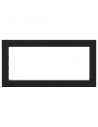 Reggimensole per Lavabo 2 pz Nere Rettangolari in Acciaio