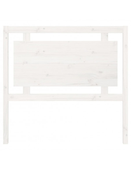 Testiera per Letto Bianca 105,5x4x100 cm Legno Massello di Pino