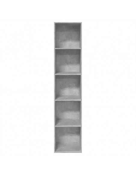 Libreria Grigio Cemento 40x30x189 cm in Legno Multistrato