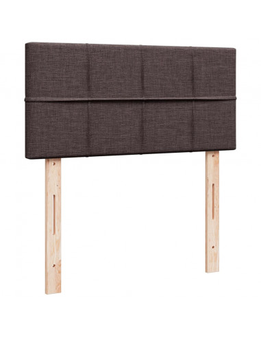 Giroletto a Molle con Materasso Marrone Scuro 100x200cm Tessuto