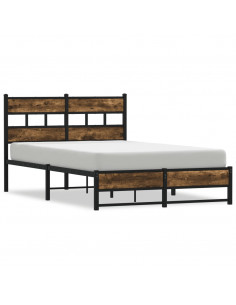 Giroletto senza Materaso in Metallo Rovere Fumo 120x200 cm 2