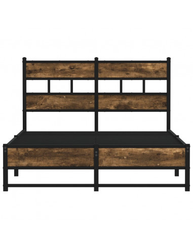 Giroletto senza Materaso in Metallo Rovere Fumo 120x200 cm