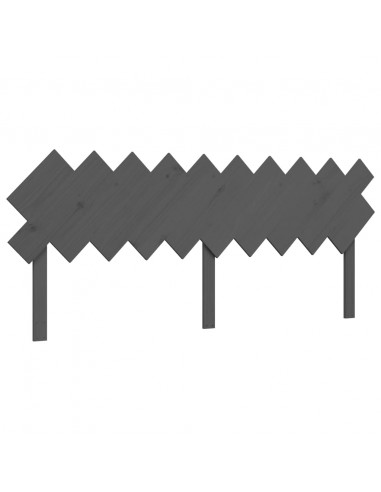 Giroletto con Testiera Grigio 200x200 cm in Legno Massello