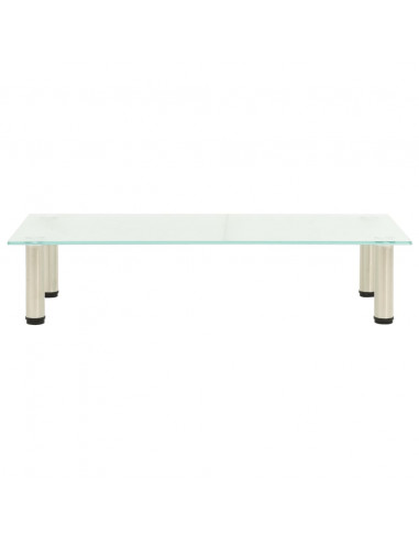 Mobile Porta TV Glassato 80x35x17 cm in Vetro Temperato