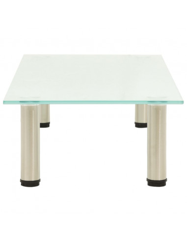 Mobile Porta TV Glassato 80x35x17 cm in Vetro Temperato