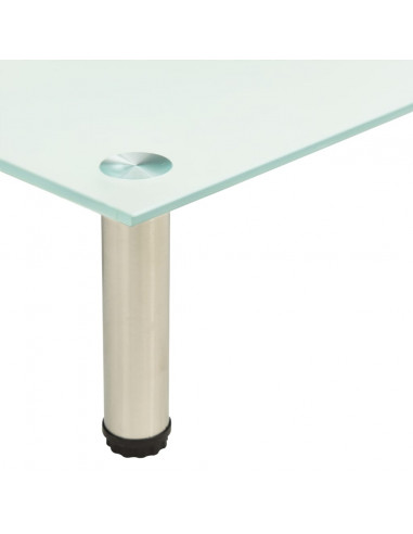 Mobile Porta TV Glassato 80x35x17 cm in Vetro Temperato