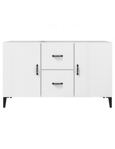 Credenza Bianco Lucido 100x36x60 cm in Legno Multistrato
