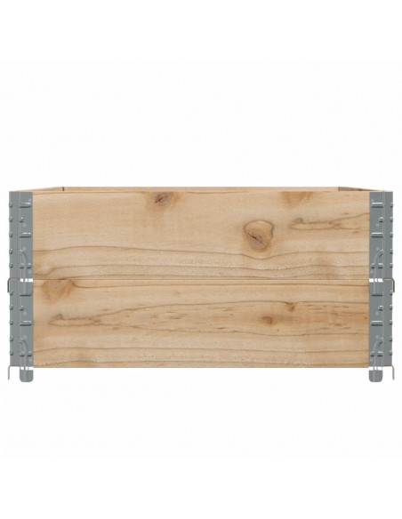 Paretali per Pallet 2 pz 120x80 cm in Legno Massello di Pino