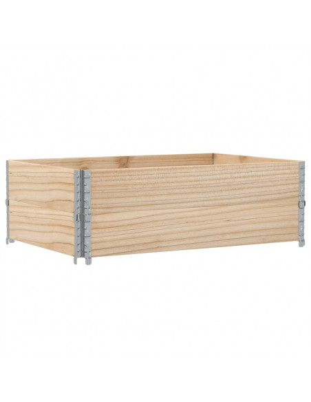 Paretali per Pallet 2 pz 120x80 cm in Legno Massello di Pino