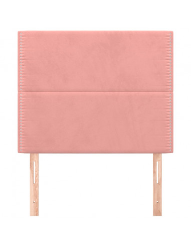 Testiera 2 pz Rosa 80x5x78/88 cm in Velluto