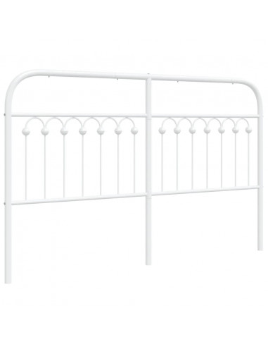 Testiera in Metallo Bianco 160 cm