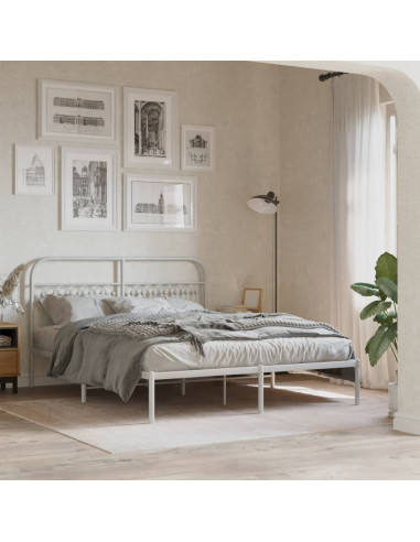 Testiera in Metallo Bianco 160 cm