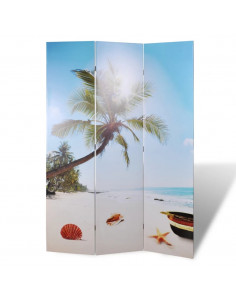 Paravento Pieghevole 120x170cm con Stampa Spiaggia 2