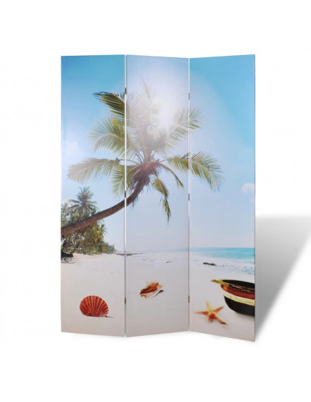 Paravento Pieghevole 120x170cm con Stampa Spiaggia