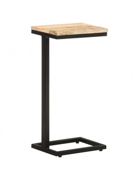 Tavolini Laterali 2 pz 31,5x24,5x64,5 cm Legno di Mango Grezzo