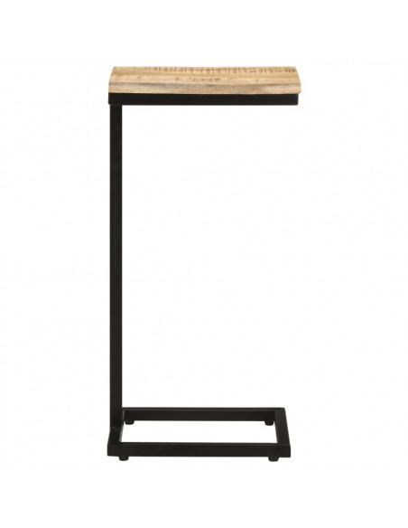 Tavolini Laterali 2 pz 31,5x24,5x64,5 cm Legno di Mango Grezzo