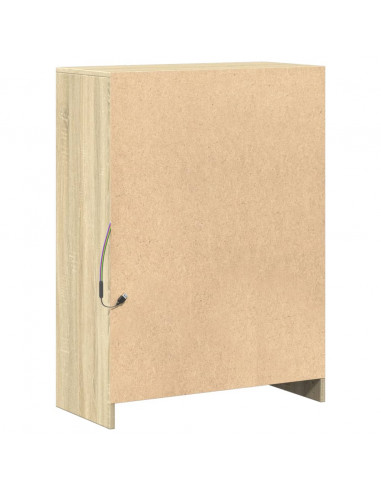 Credenza con LED Rovere Sonoma 72x34x100cm in Legno Multistrato