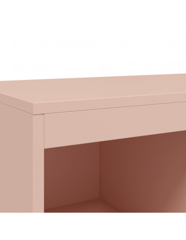 Credenza Rosa 68,5x39x111,5 cm Acciaio Laminato a Freddo