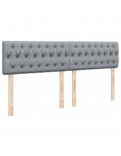 Giroletto a Molle con Materasso Grigio Chiaro180x200 cm Tessuto 2