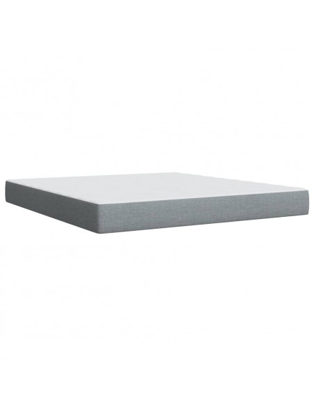 Giroletto a Molle con Materasso Grigio Chiaro180x200 cm Tessuto