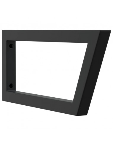 Reggimensole per Lavabo 2 pz Nere Trapezio in Acciaio