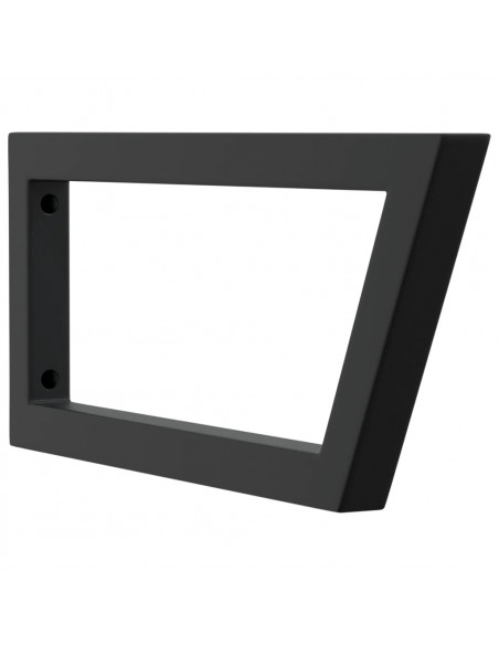 Reggimensole per Lavabo 2 pz Nere Trapezio in Acciaio