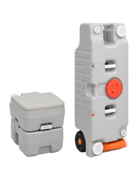 Set Toilette da Campeggio Portatile e Tanica d'Acqua