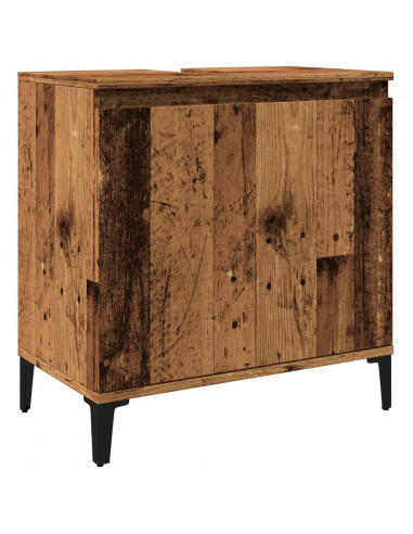 Mobile Lavabo Legno Antico 58x33x60 cm in Legno Multistrato