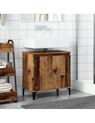 Mobile Lavabo Legno Antico 58x33x60 cm in Legno Multistrato
