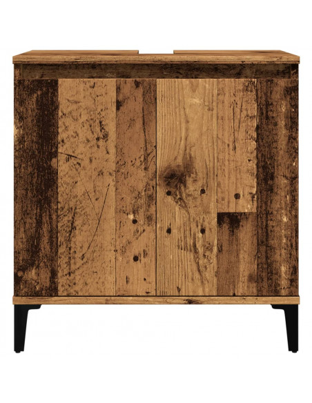 Mobile Lavabo Legno Antico 58x33x60 cm in Legno Multistrato