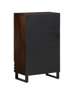 Credenza Marrone 60x34x100 cm in Legno Massello di Mango 2