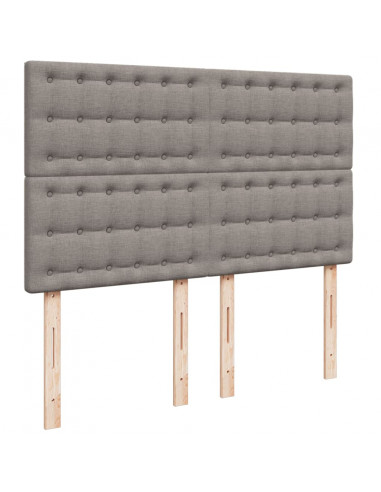 Giroletto a Molle con Materasso Tortora 140x200 cm in Tessuto