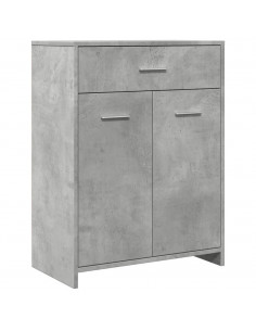 Mobile da Bagno Grigio Cemento 60x33x80 cm in Legno Multistrato 2