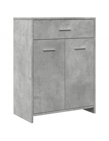 Mobile da Bagno Grigio Cemento 60x33x80 cm in Legno Multistrato