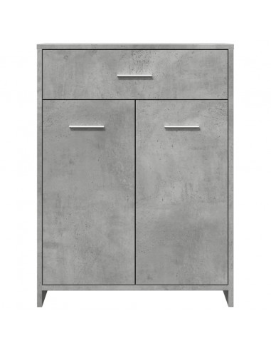 Mobile da Bagno Grigio Cemento 60x33x80 cm in Legno Multistrato