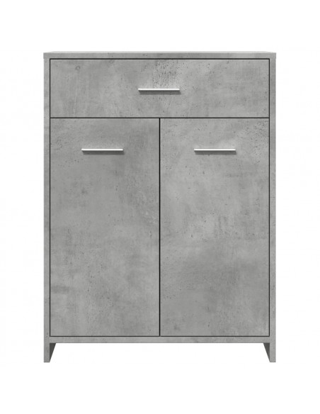 Mobile da Bagno Grigio Cemento 60x33x80 cm in Legno Multistrato