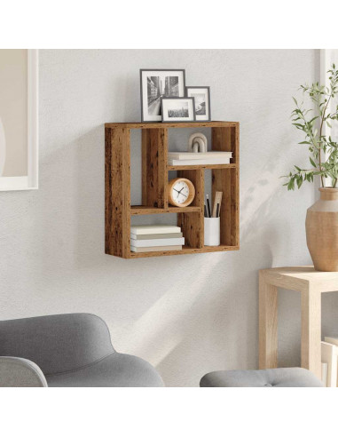 Scaffale a Parete Legno Vecchio 45x16x45 cm in Truciolato